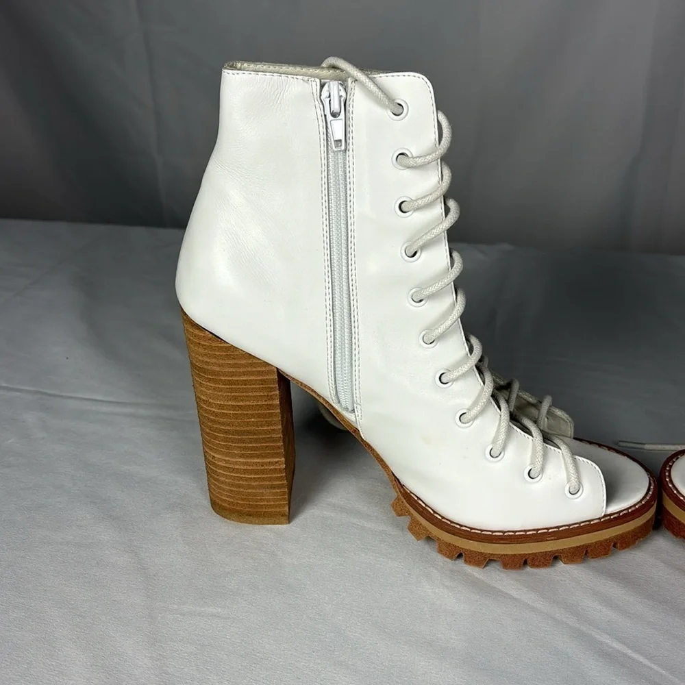Jeffrey Campbell Free People White Palermo Heels - Picture 7 of 14